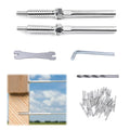 10Pair 3/16 T316 Cable Railing Kit Threaded Stud Hardware Y221