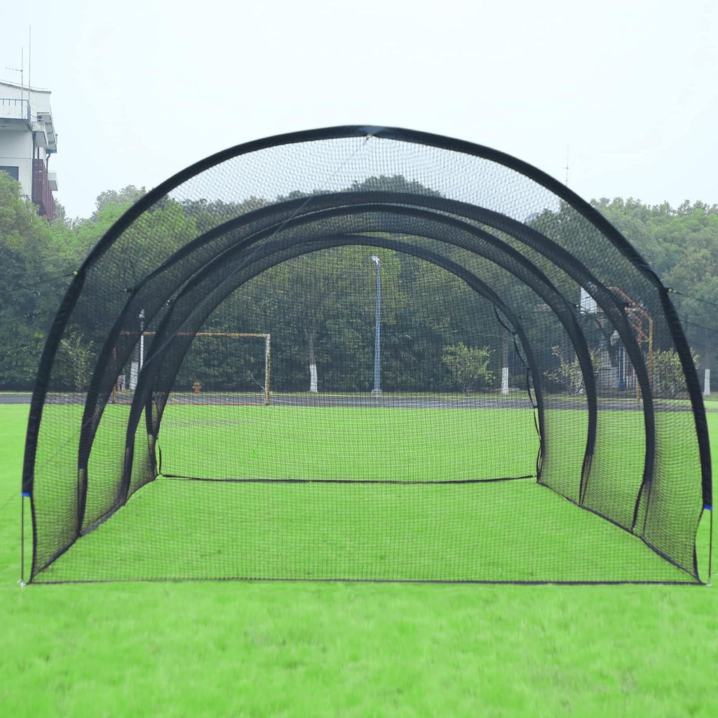 Baseball Batting Cage Net with Frame, 29.5 x 13 x 9 ft P929
