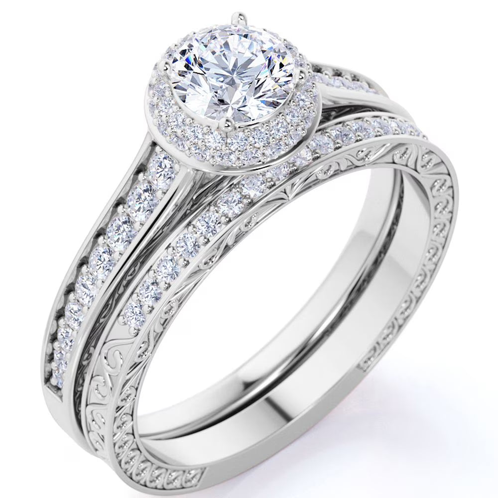 10K White Gold Channel Set Engagement Ring U26654
