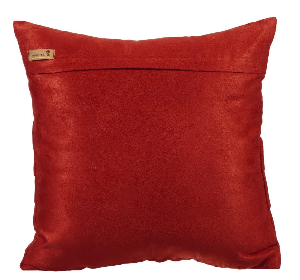 Red Velvet Damask Cushion Cover 16x16 inch Q719