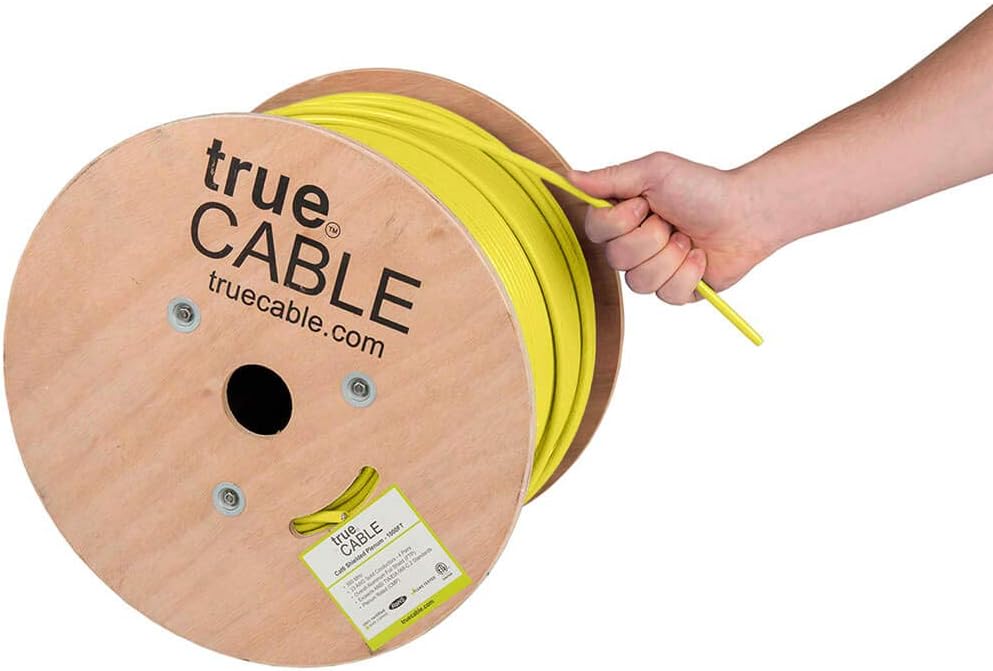 1000ft White 23AWG Solid Bare Copper Bulk Ethernet Cable C42135