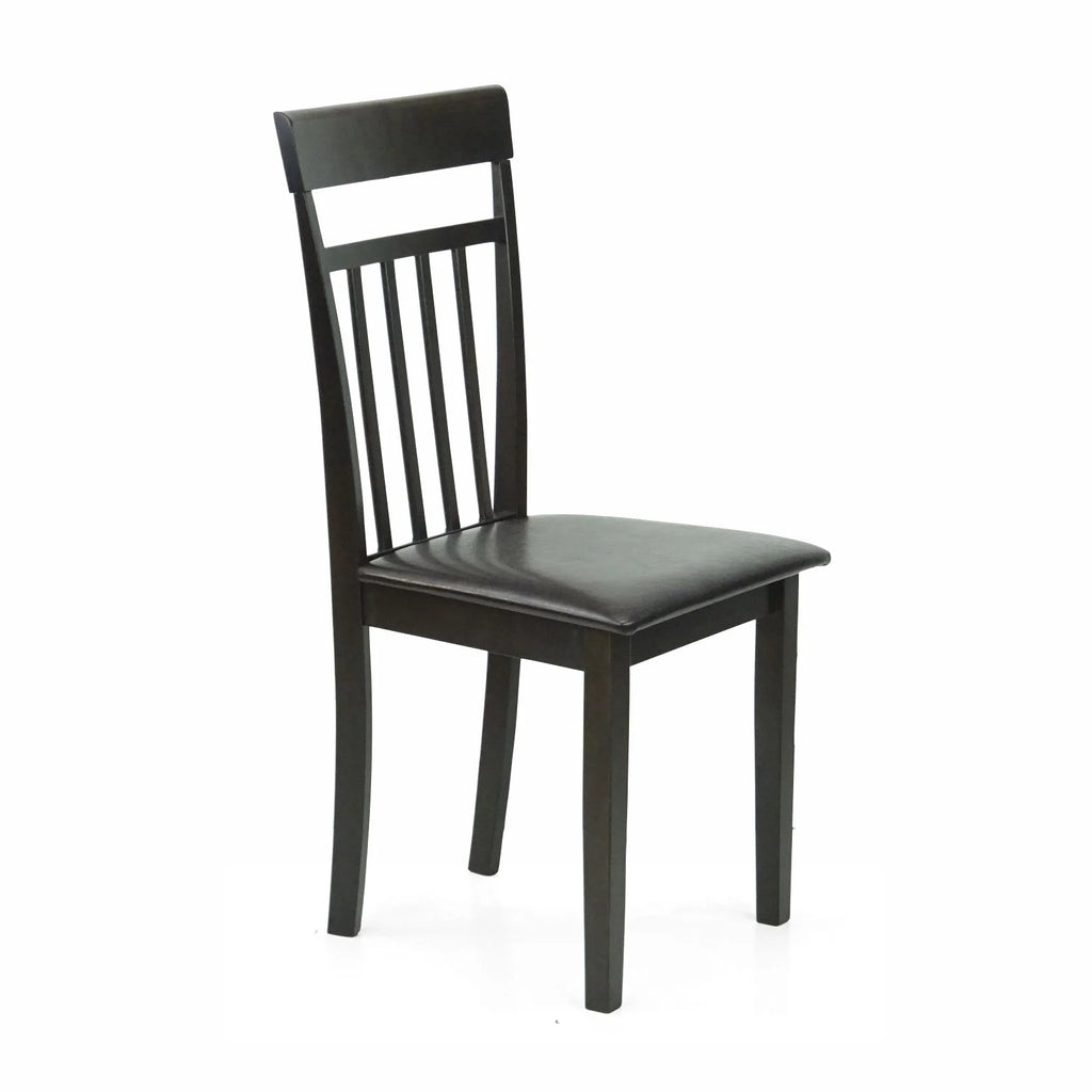 Espresso Rectangular Dining Table and 3 Wood Chairs and Stained Bench Y3134