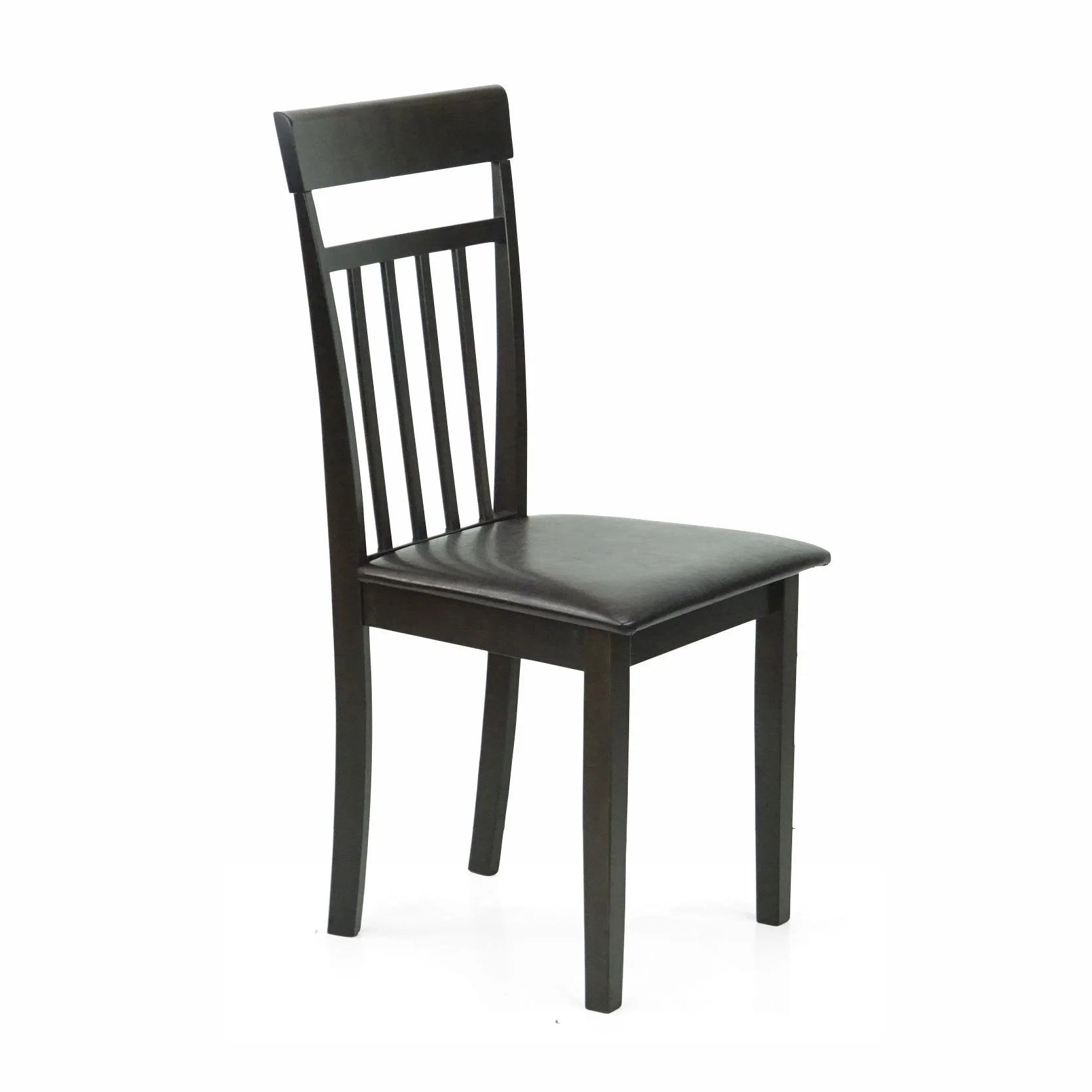 Espresso Rectangular Dining Table and 3 Wood Chairs and Stained Bench Y3134