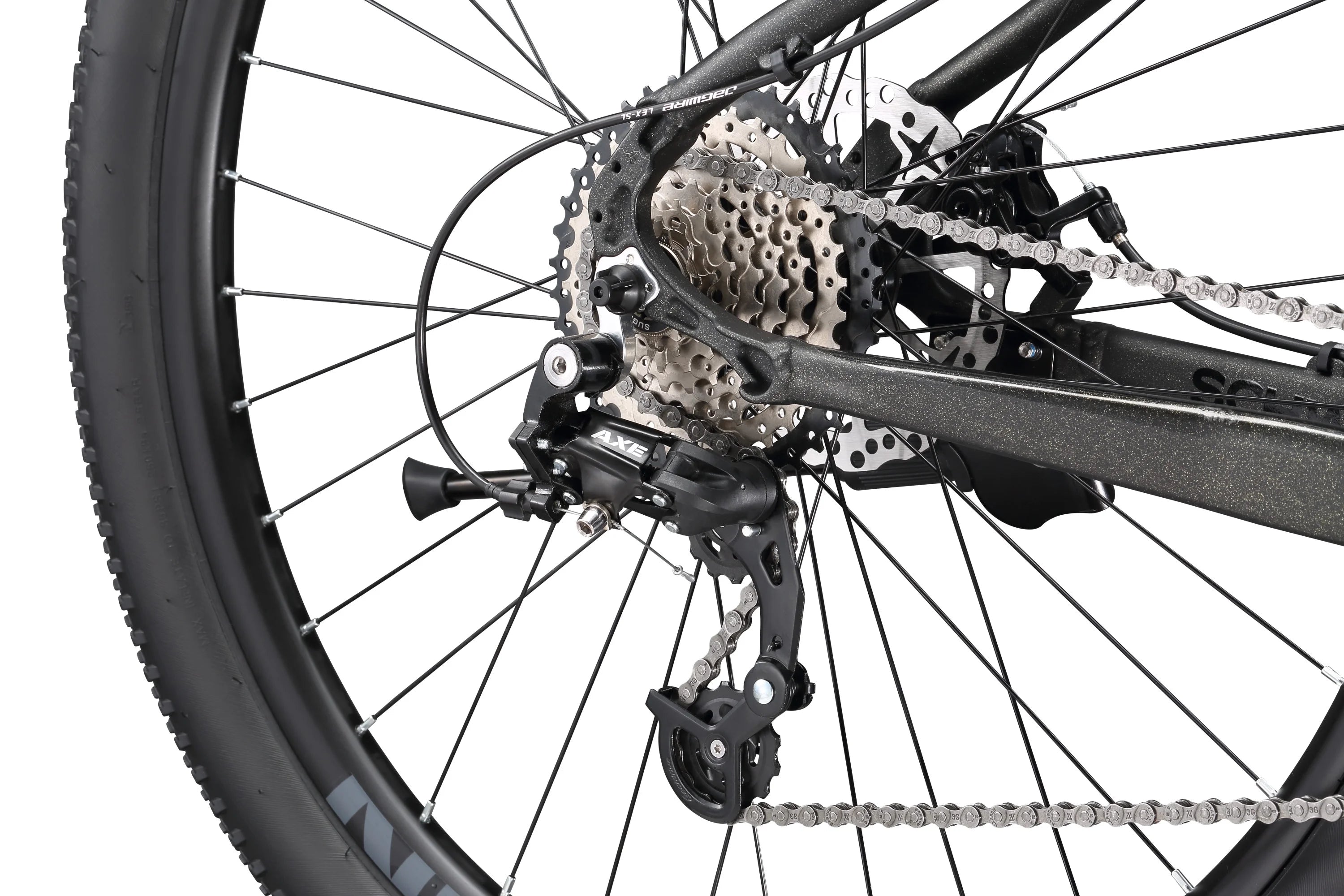 Black Large Frame 8 Speeds Mountain Bike L22028