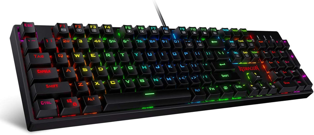 RGB LED Backlit Mechanical Gaming Keyboard with 104 Keys, Red Switches, Pack of 2 W560