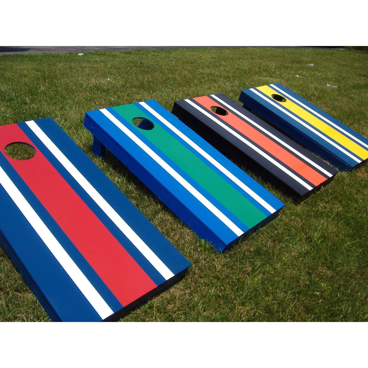 Blue Striped Cornhole Set L948