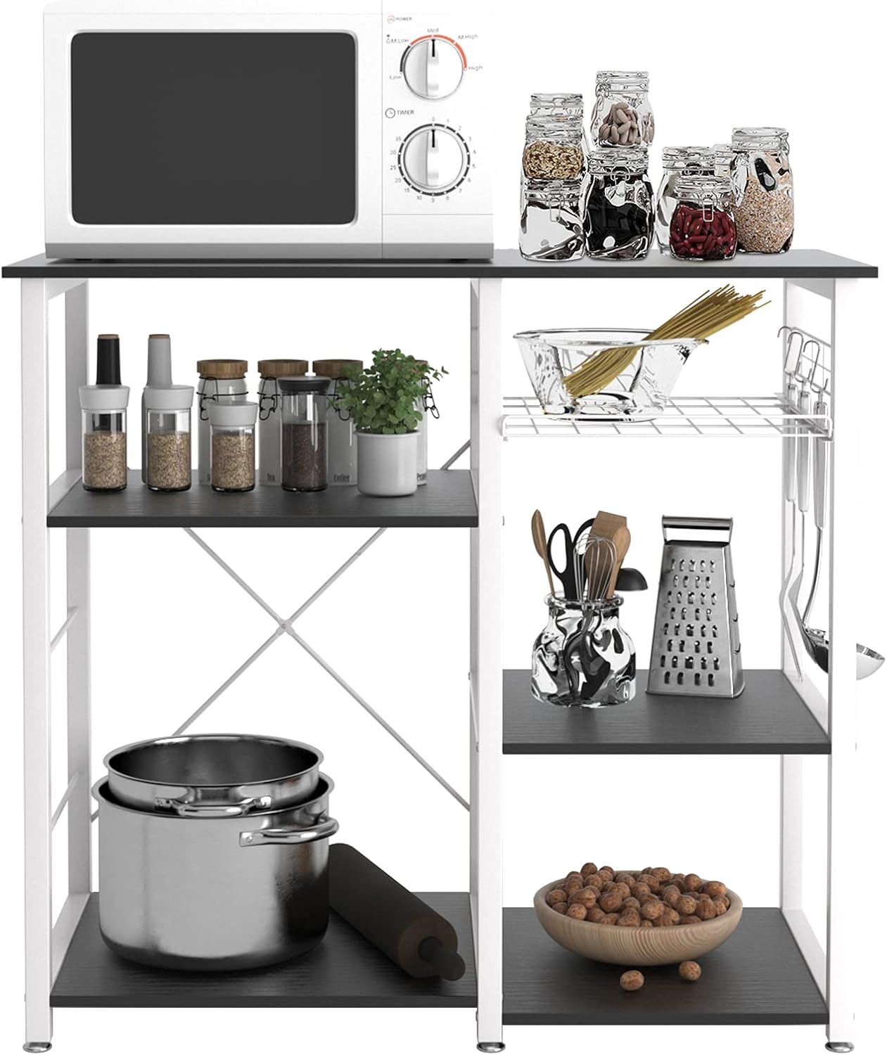 3-Tier+3-Tier Maple Kitchen Utility Storage Cart Stand L9899