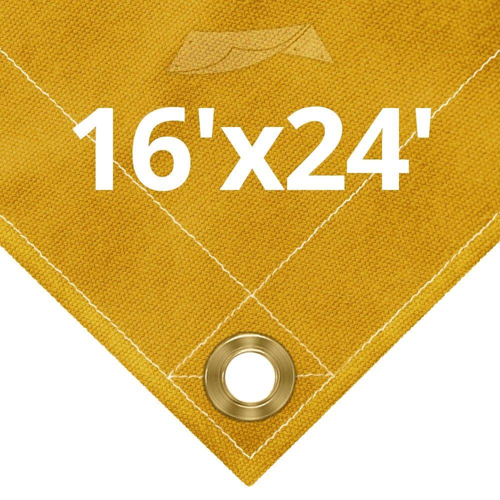 10 oz Tan Canvas Tarps 16 x 24 N43322