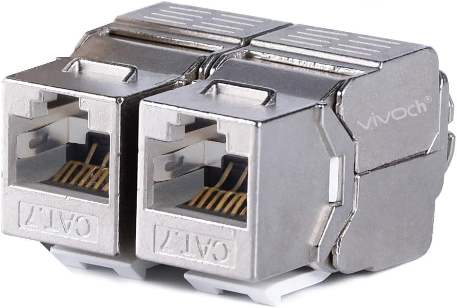 10 Pcs Cat7 Shielded Tool-Less Keystone Jack O23296