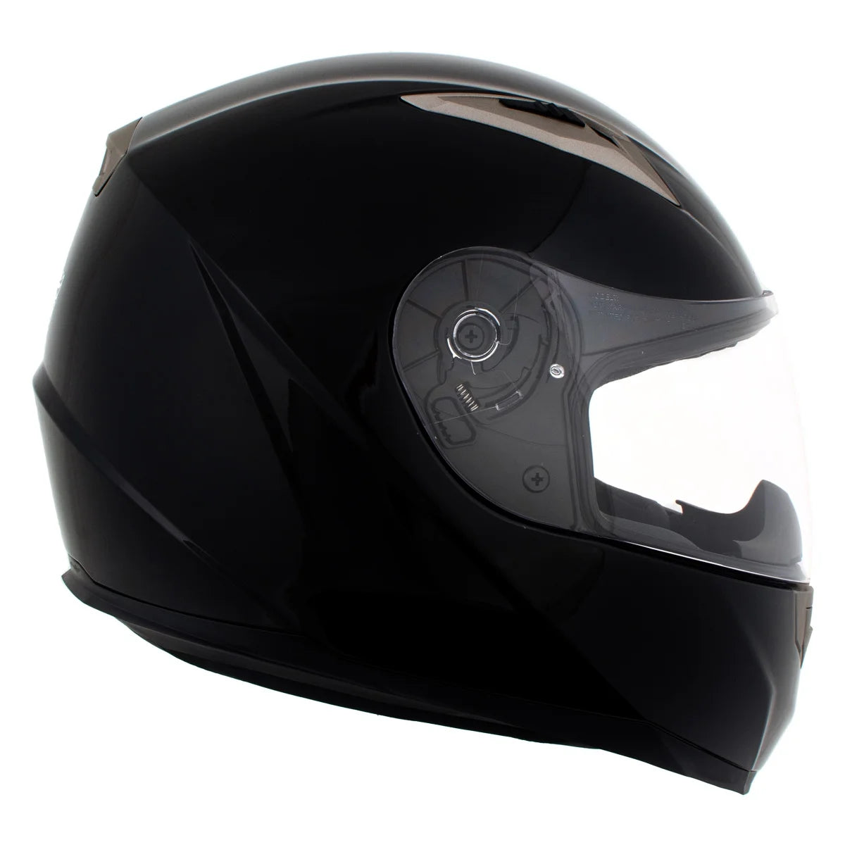 Gloss Black Full Face Motorcycle Helmet with Intercom S98986