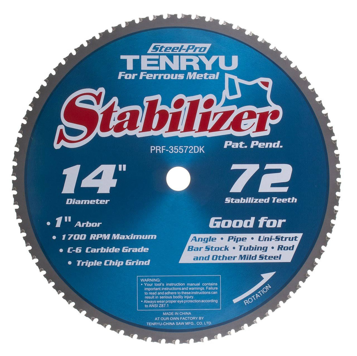14x22 Ferrous Metal Cutting Saw Blade 72T O5655
