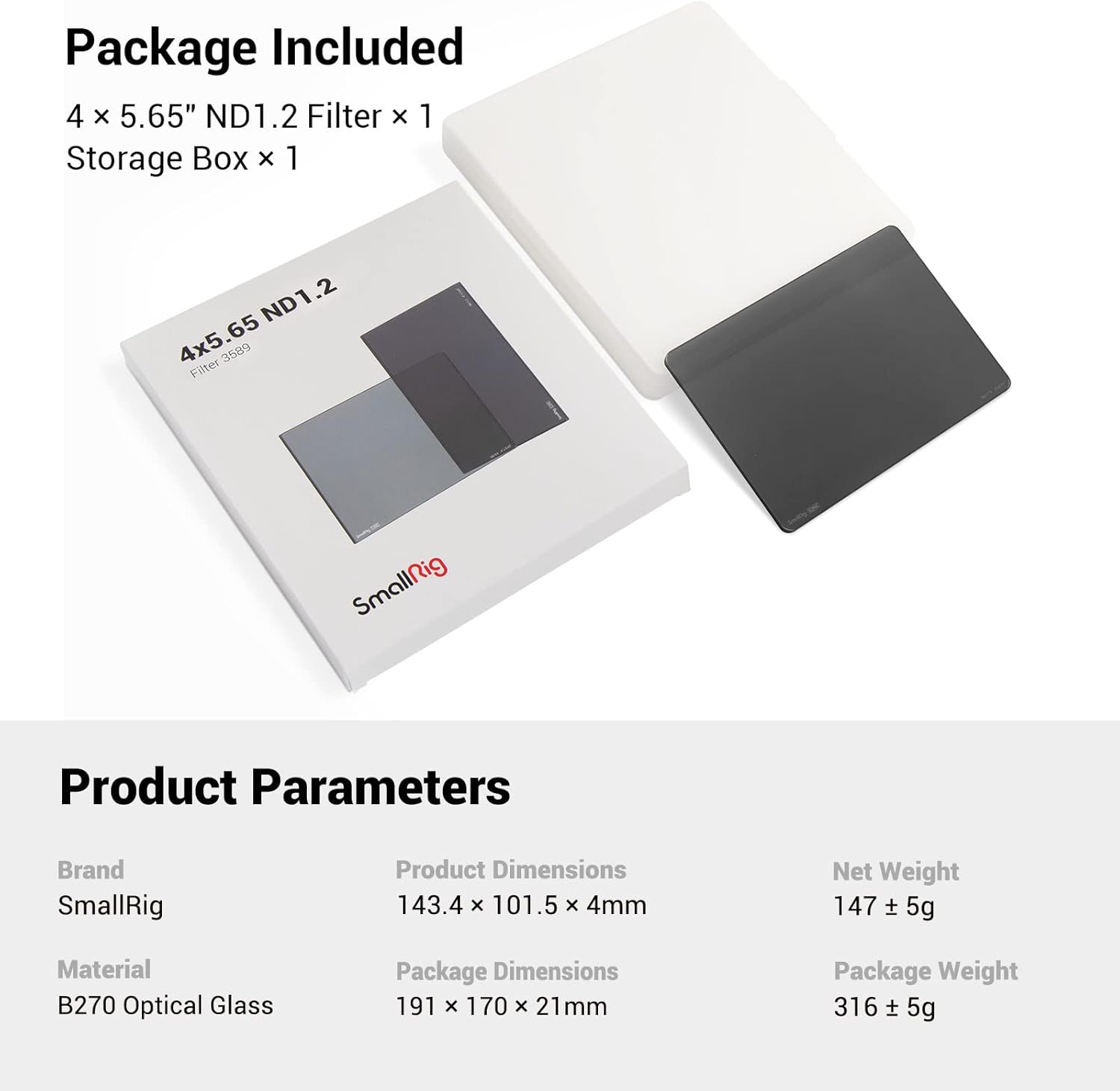 4 x 5.65 ND1.2 Filter Square Neutral Density Filter M526