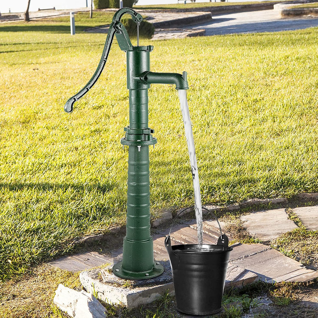 Black Cast Iron Hand Water Pump with Stand Y267895