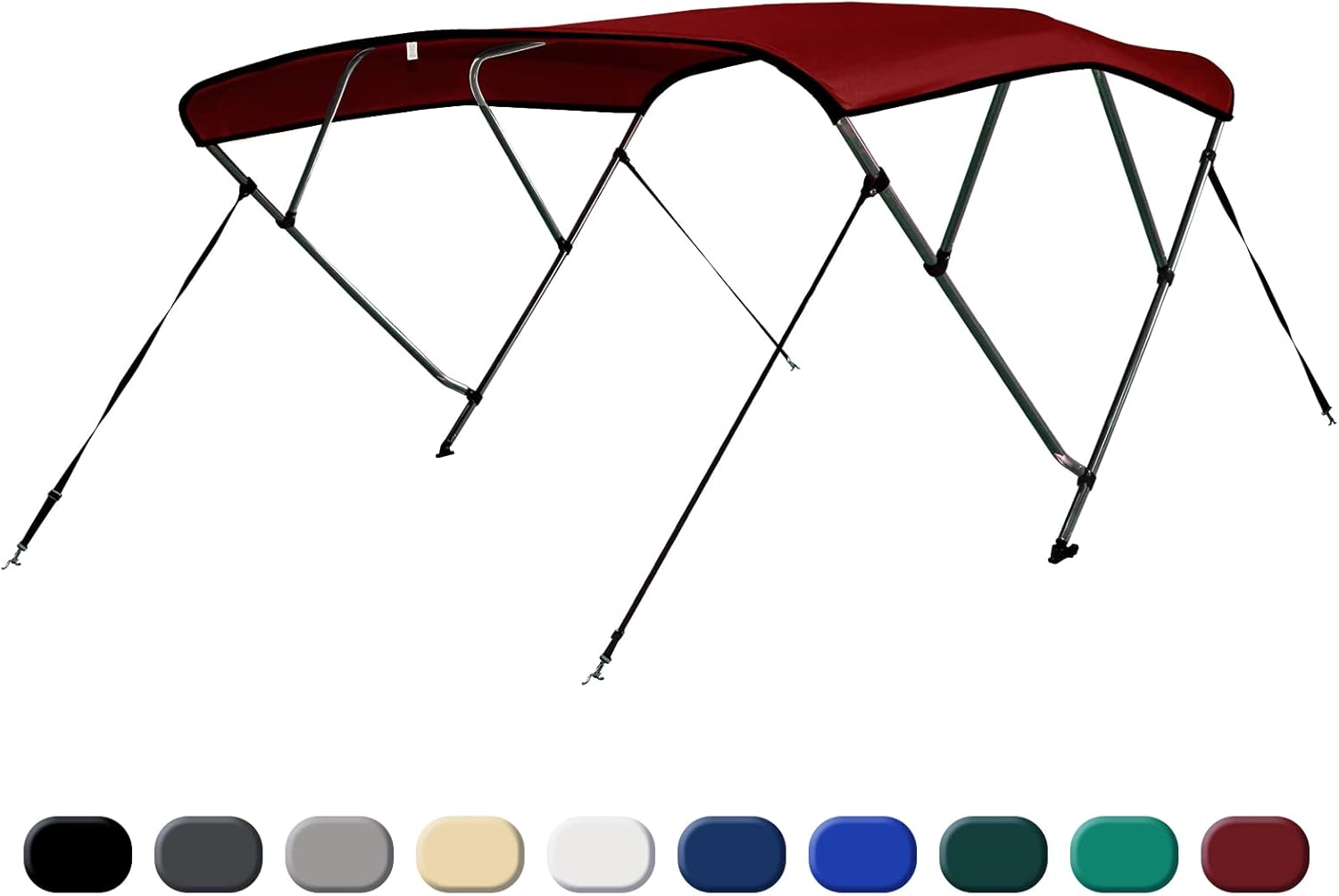 4 Bow Bimini Top Cover with Aluminum Frame D6975