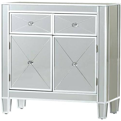 Silver 2-Drawer Accent Cabinet T34046