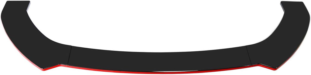 Black+Green Front Bumper Lip Splitters Winglets Canards W370