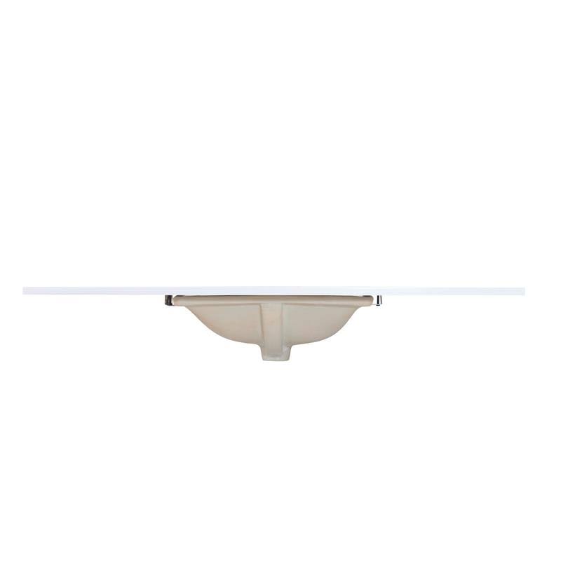 White Engineered Composite Stone Single Basin Vanity Top Z22788