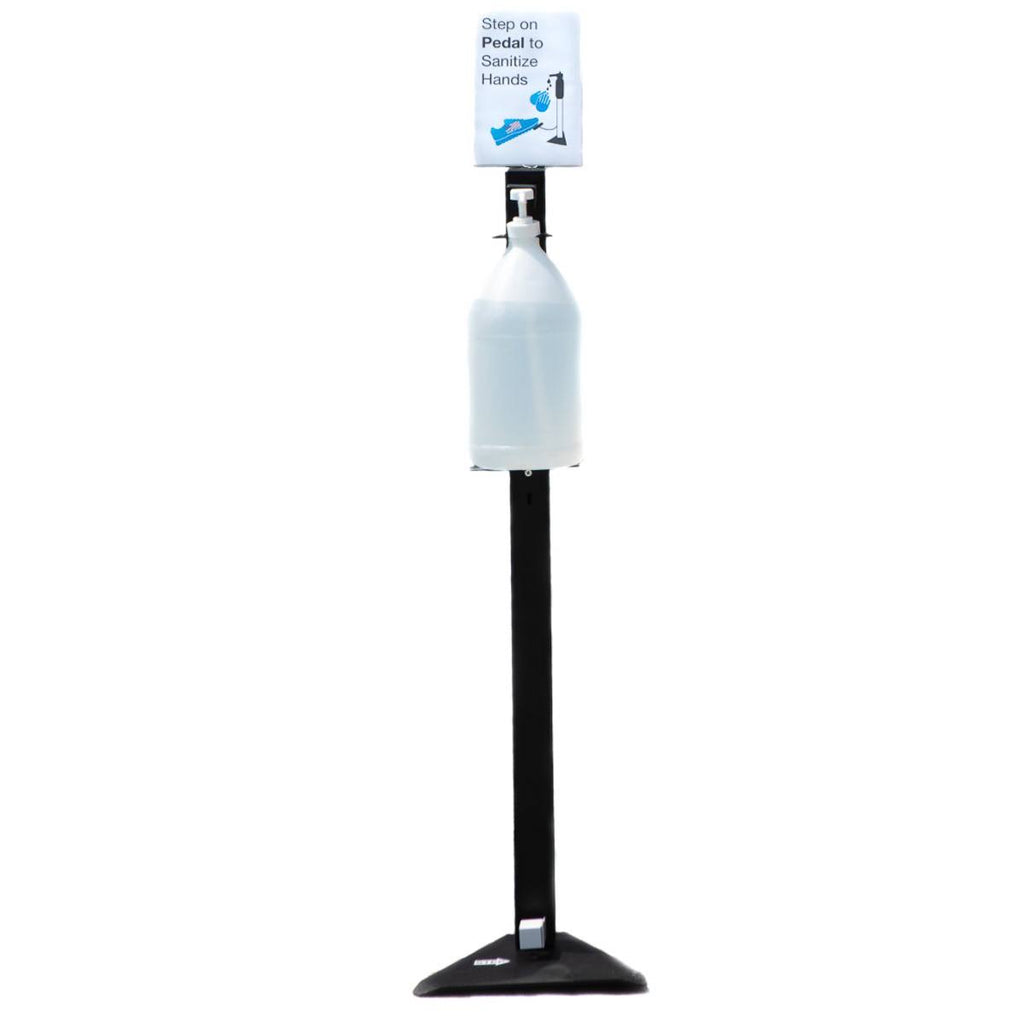 1 Gallon Touchless Foot Operated Hand Sanitizer Dispenser with Sign E8625