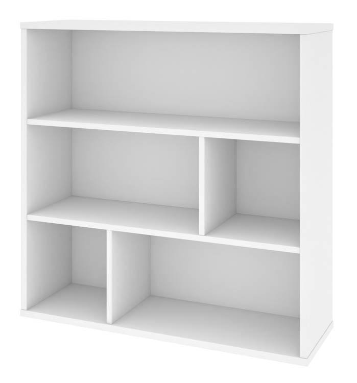 White Asymmetrical Shelving Unit W562