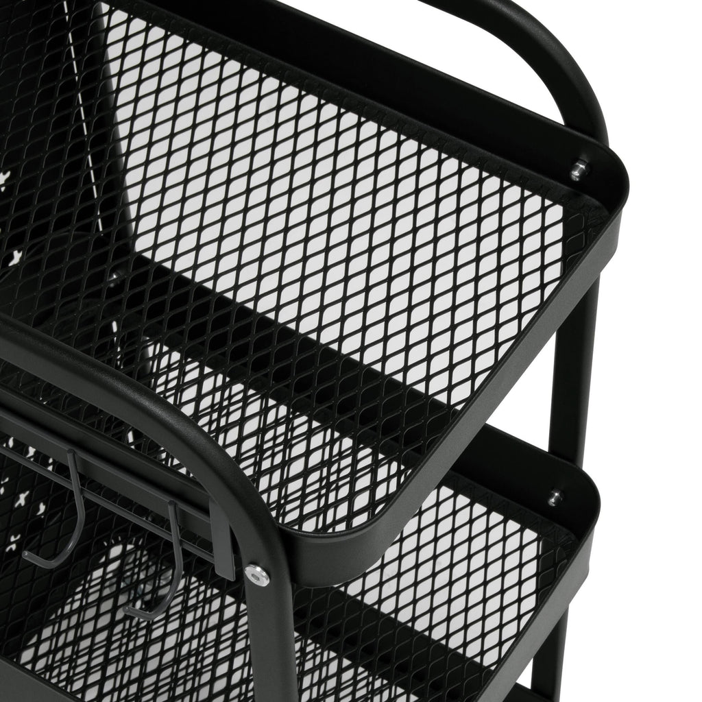 White 3-Tier Metal Utility Cart V739329