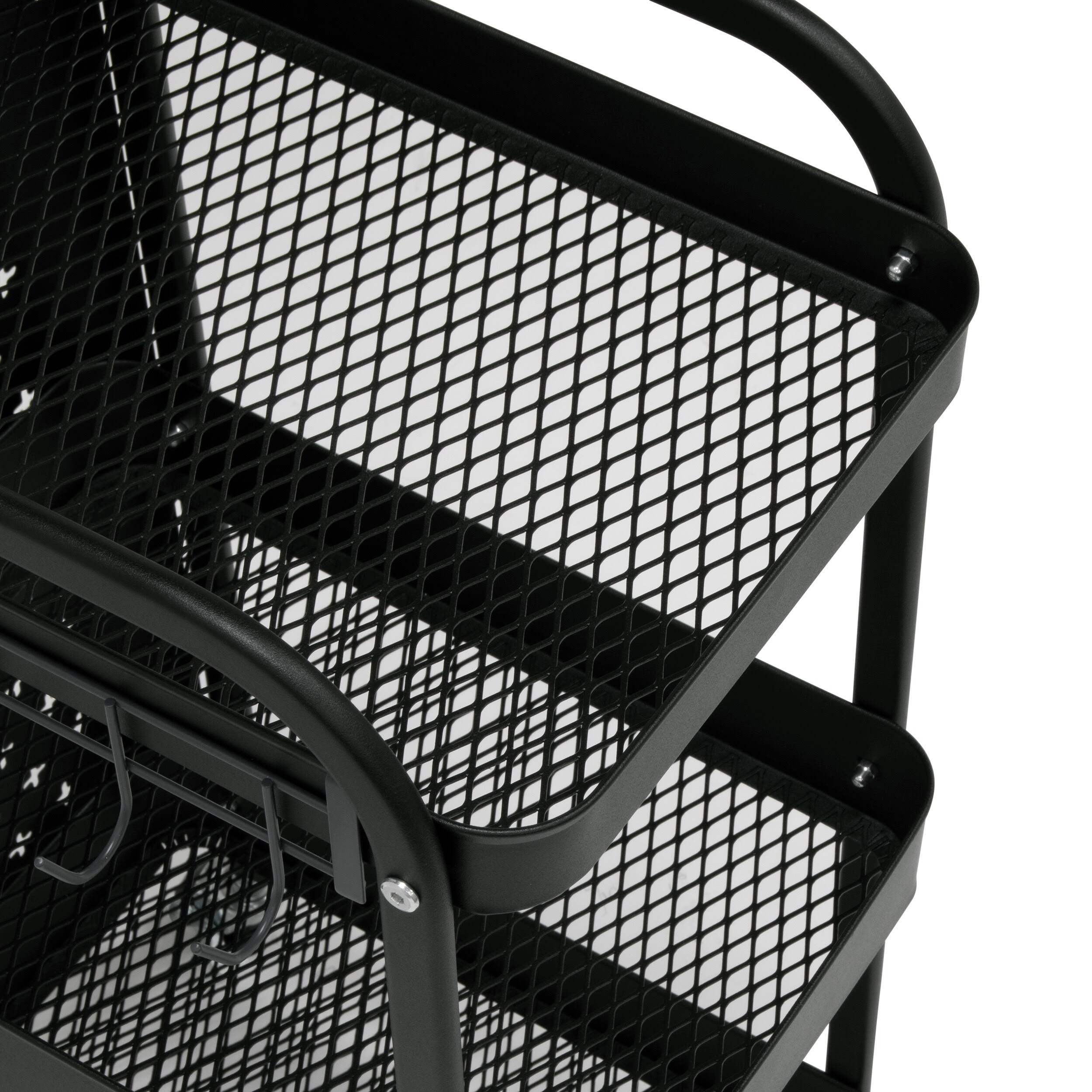 White 3-Tier Metal Utility Cart V739329