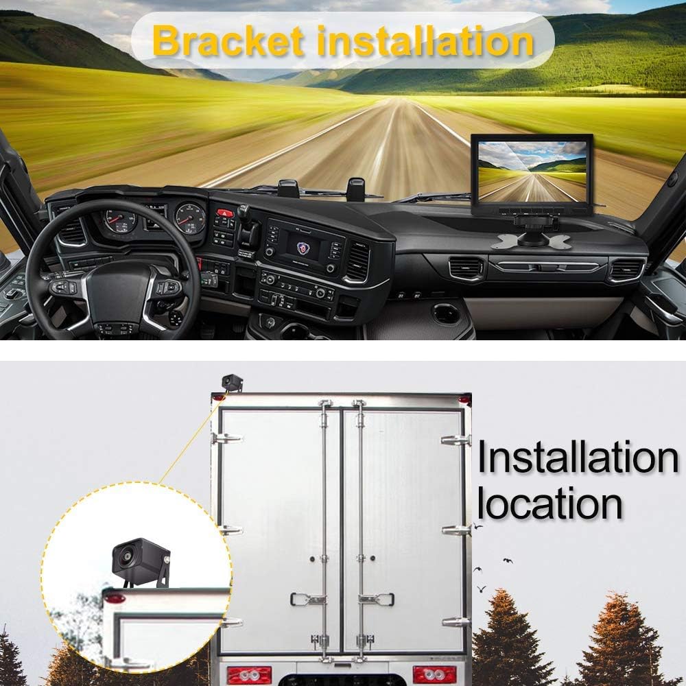 7 inch 1080P Dual Backup Camera with Monitor Kit S36101