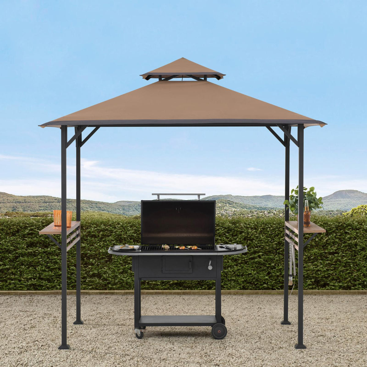 Khaki Grill Gazebo B16120