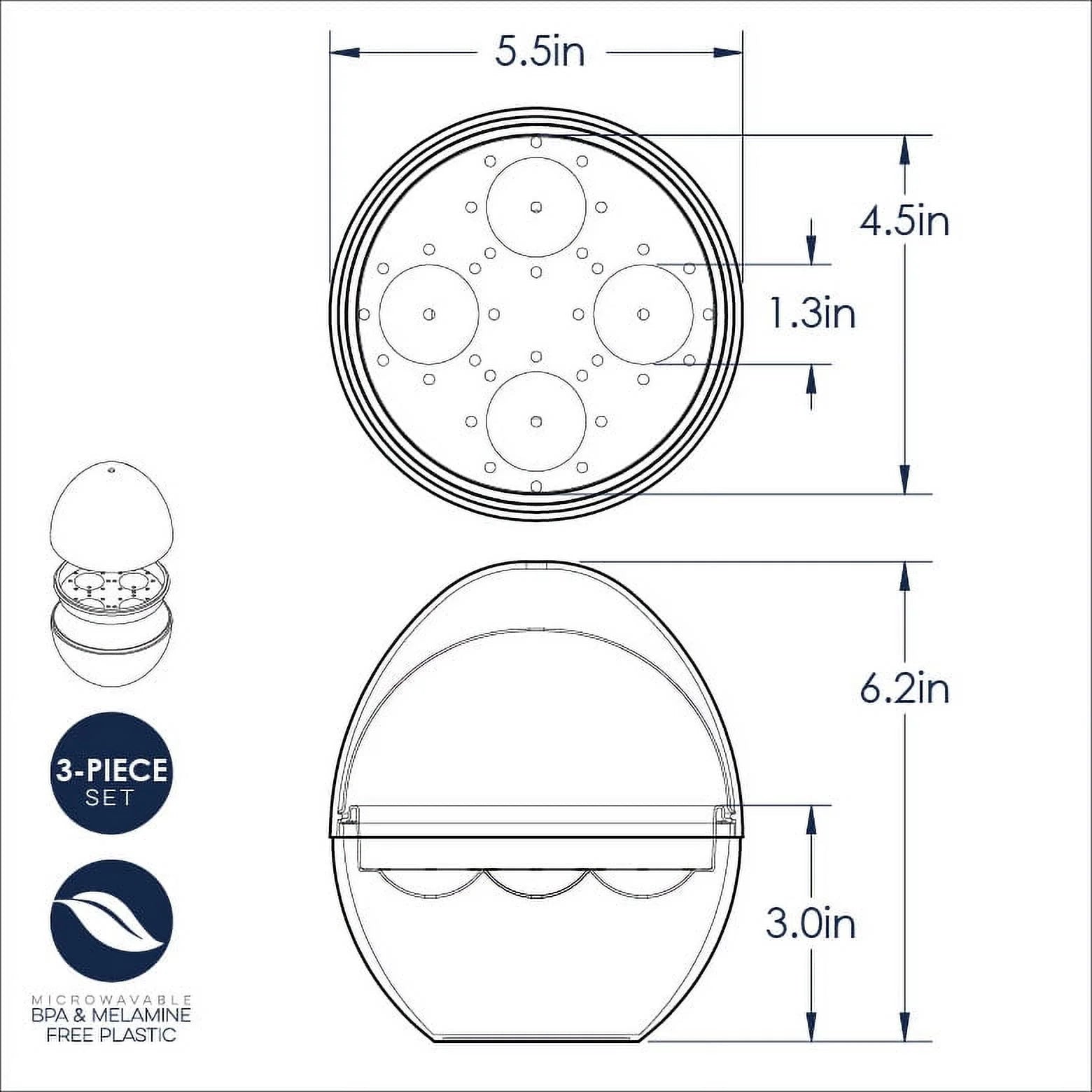White Microwave Safe Egg Boiler C92483