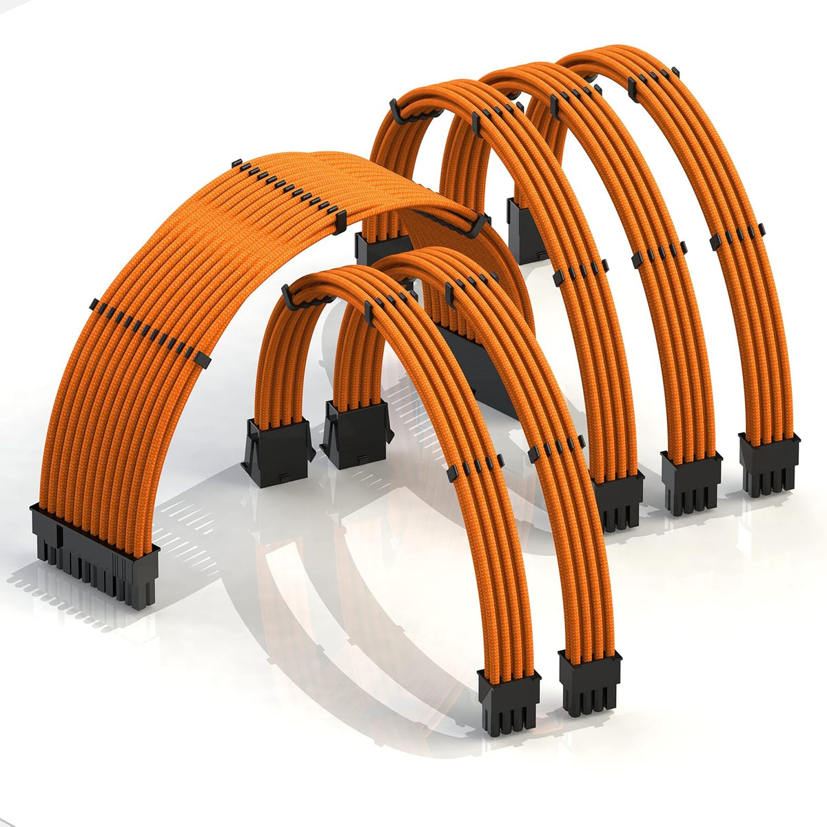 30cm PSU Cable Extension 18AWG Oxygen Free Copper Teflon Jacket Mod GPU PC w/Comb Kit 24 P (20+4) CPU 8 P (4+4) GPU 8 P (6+2) Set 300mm Blue G639765