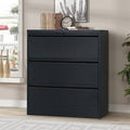 Black 3-Drawer Vertical Filing Cabinet Y364047