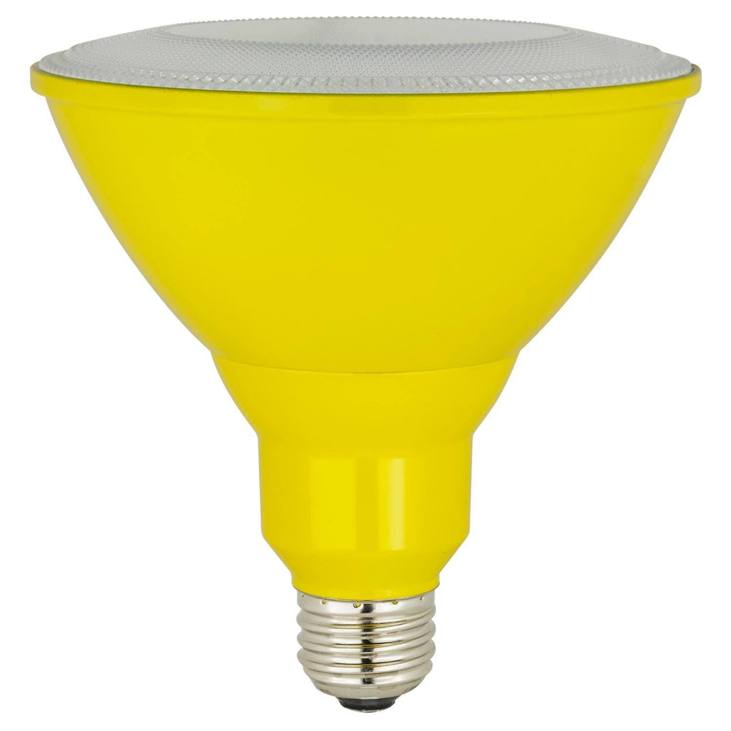 Yellow PAR38 LED Floodlight Bulb, 8W, E26 Base, Wet Location B481935