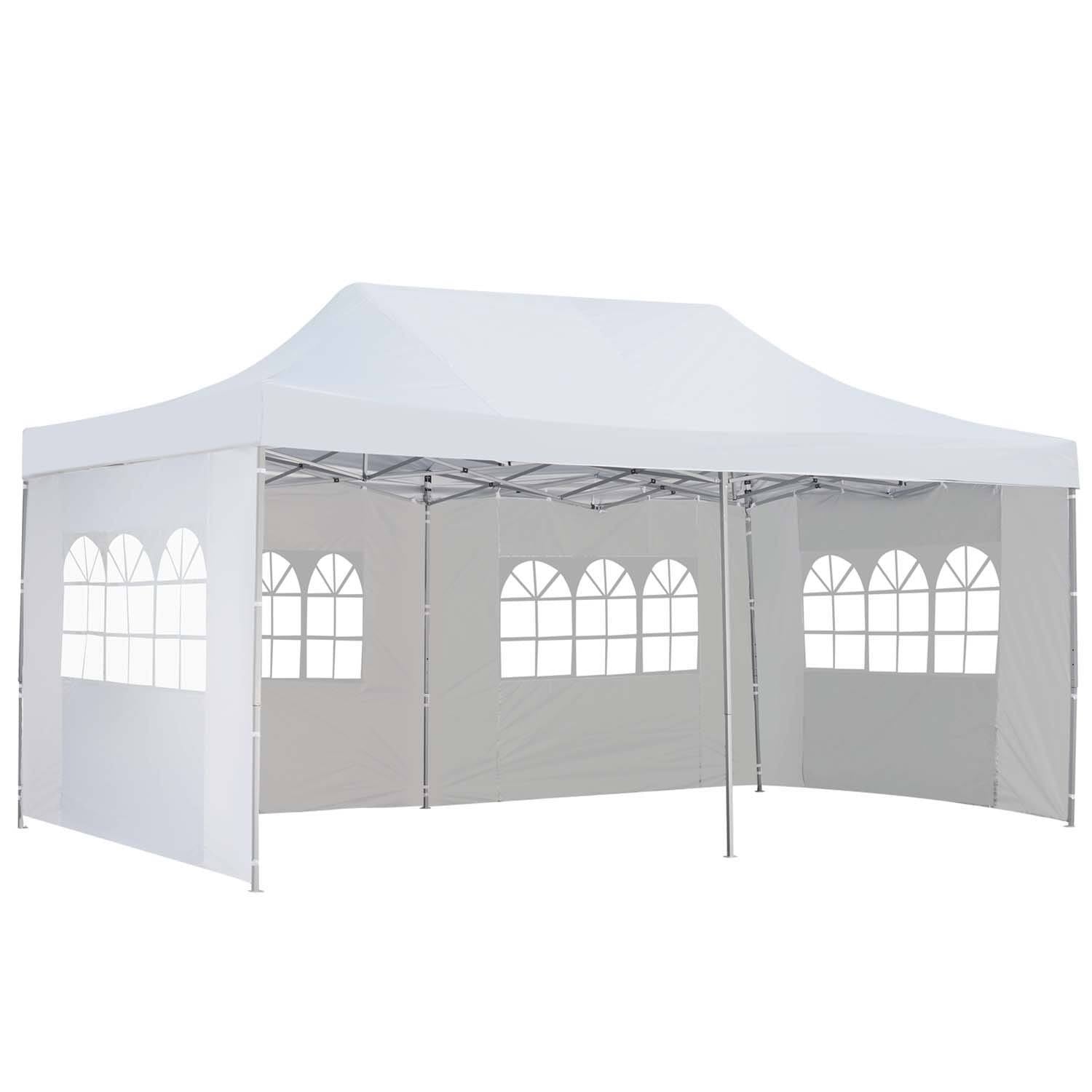 White 10x20 ft Pop Up Canopy Tent Z490