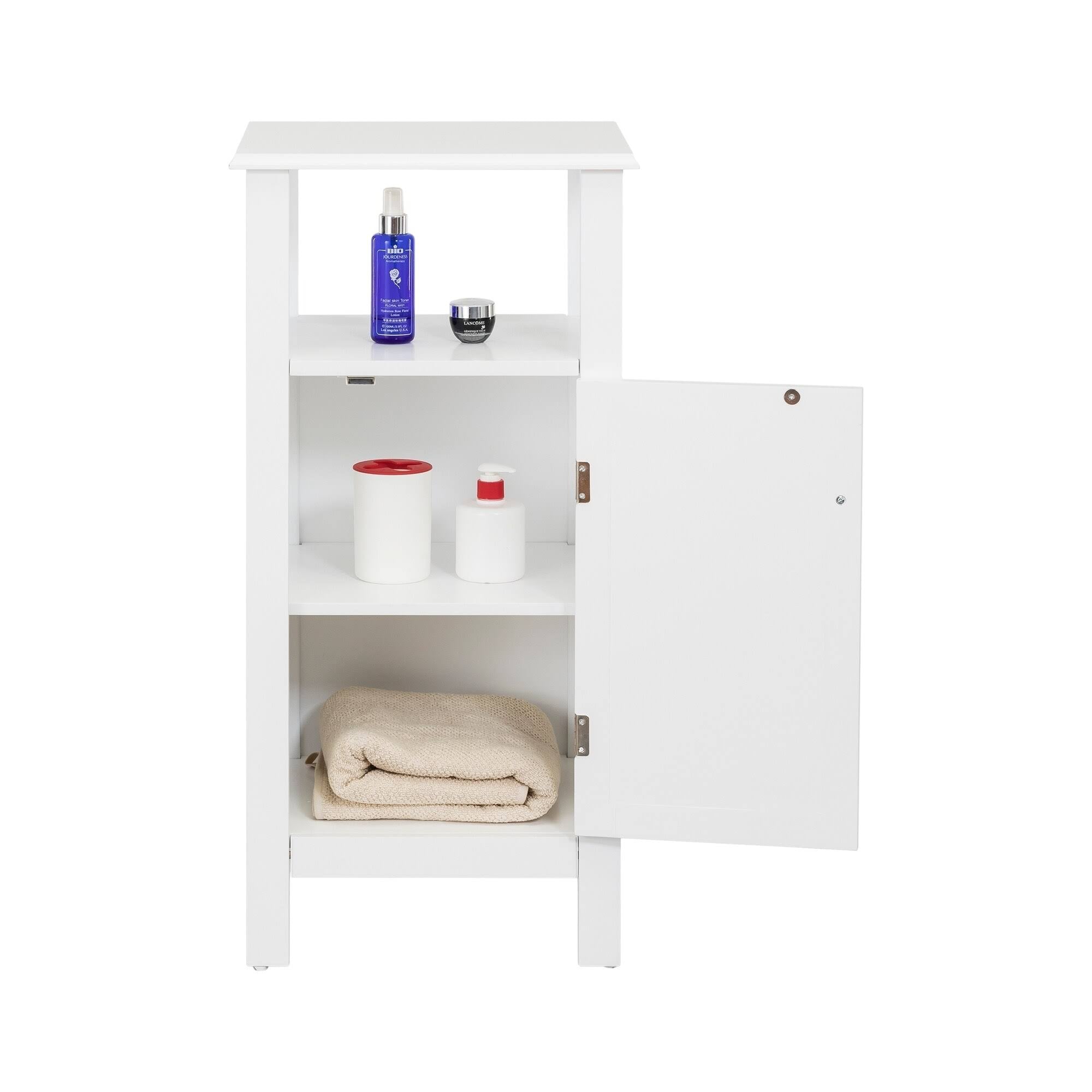 White Open Shelf Floor Cabinet C689097