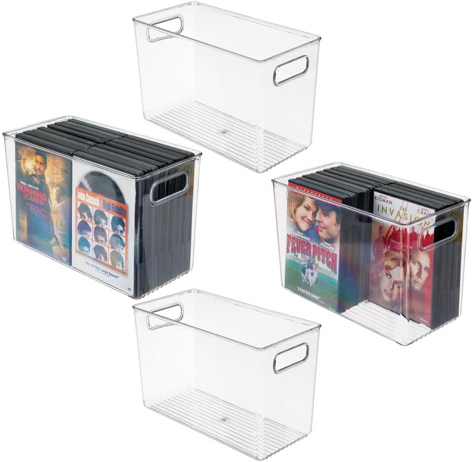 Clear Plastic 4 Pack Storage Bin V1731