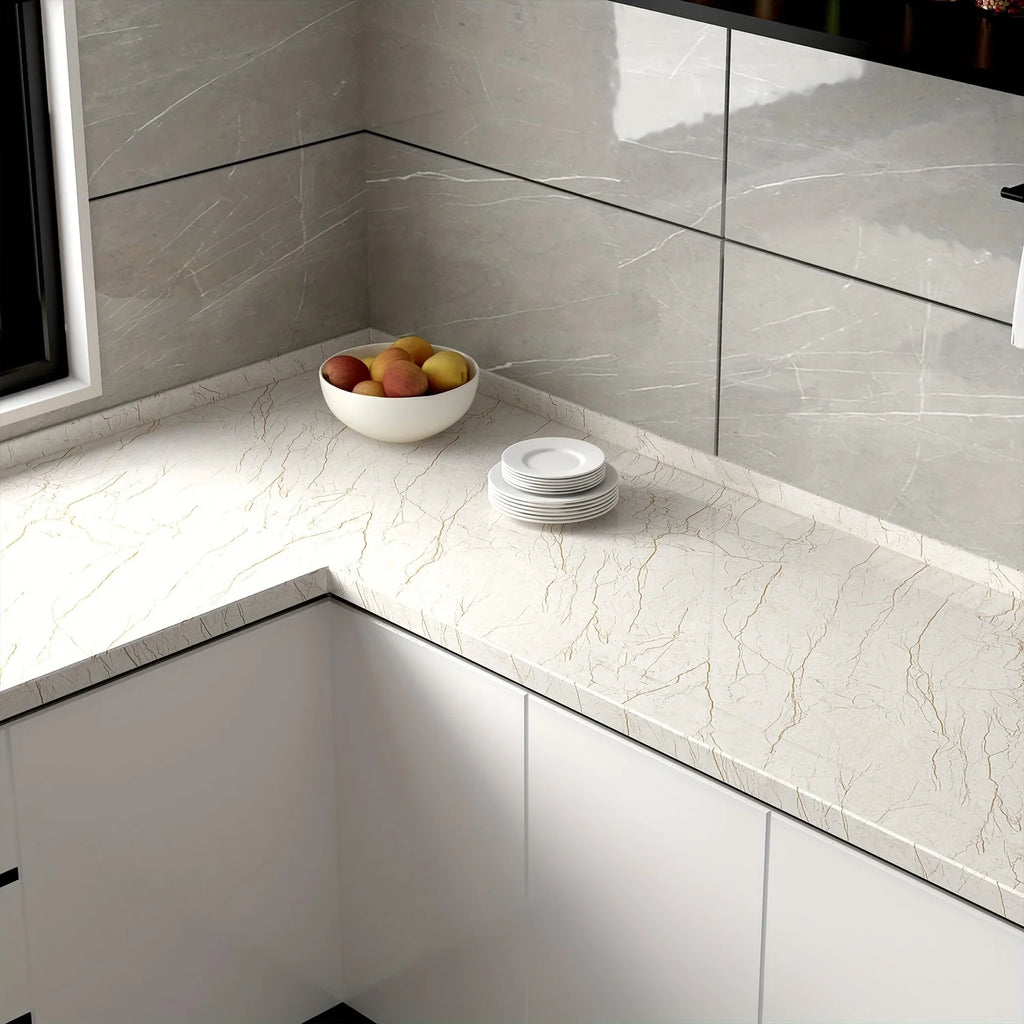 Glossy Film Marble Wallpaper Peel And Stick Y334