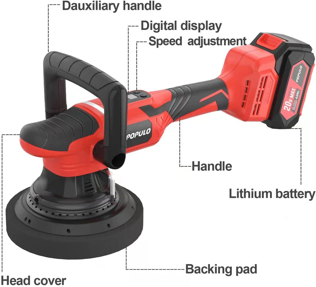 6-inch Cordless Random Orbital Polisher with 4.0Ah Battery E777313