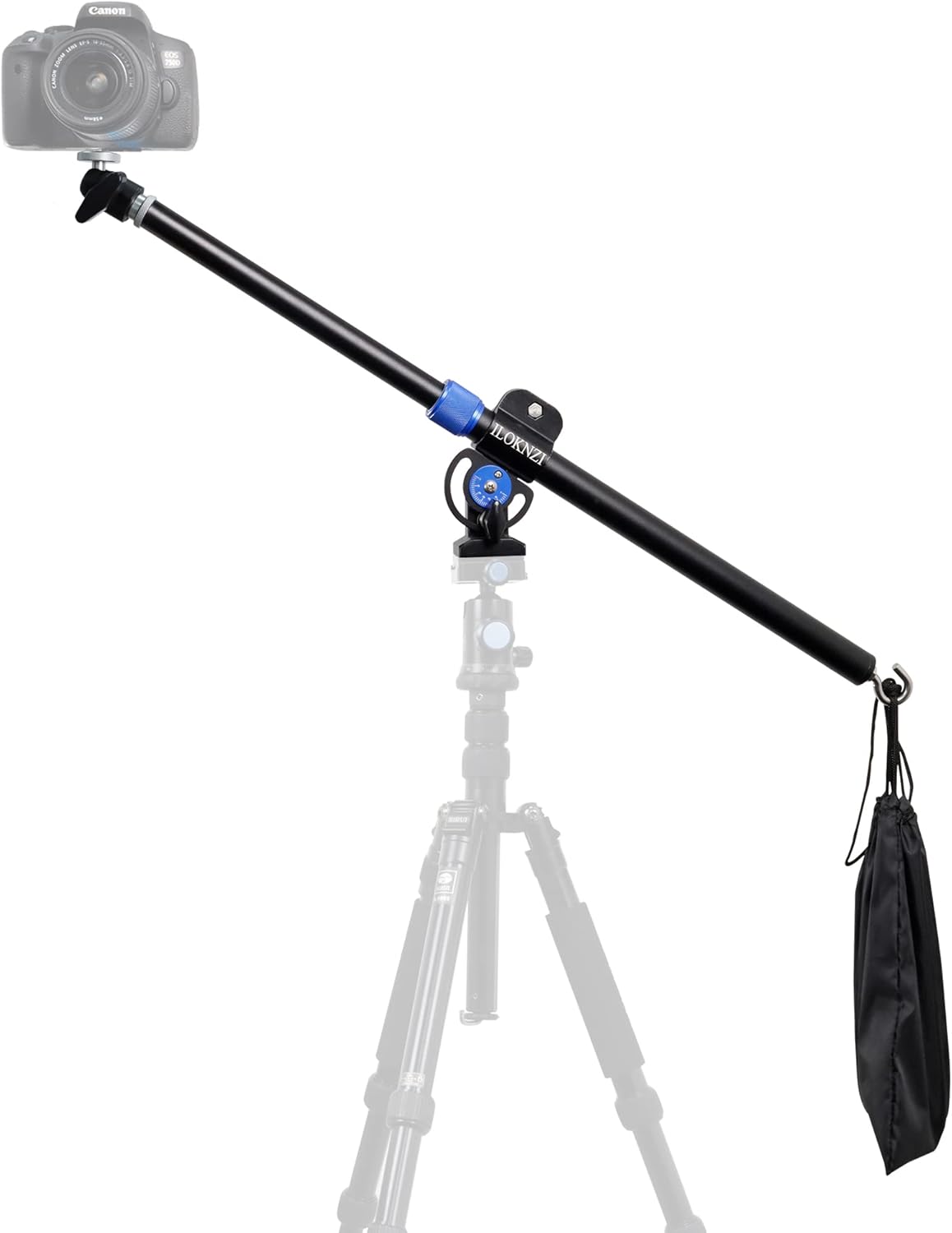 30 Inch Aluminum Tripod Extension Arm Overhead Camera Mount with Phone Holder W63341