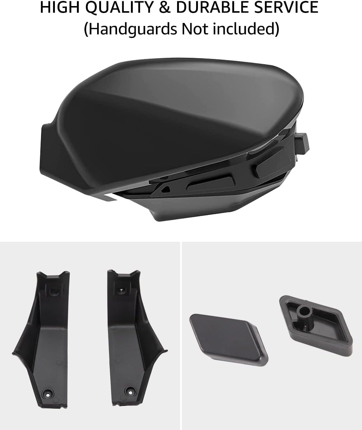 Black Plastic Hand Guards Wind Deflector Kit Pack of 2 Y71770