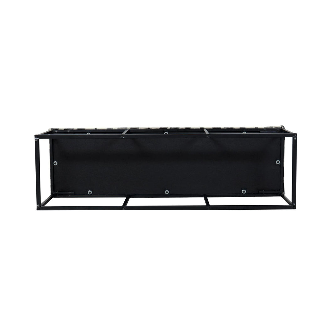 Black Padded Bench O4234