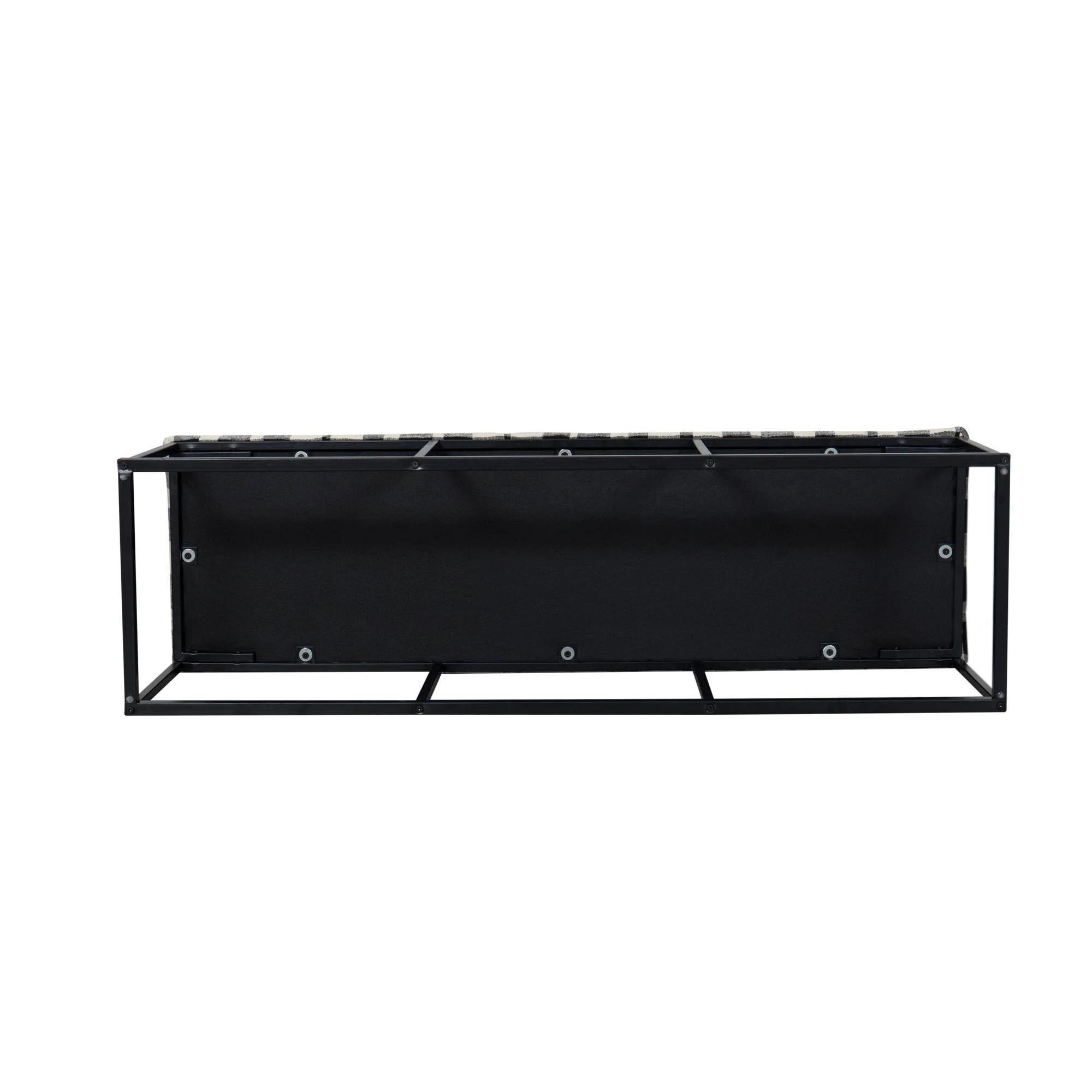 Black Padded Bench O4234