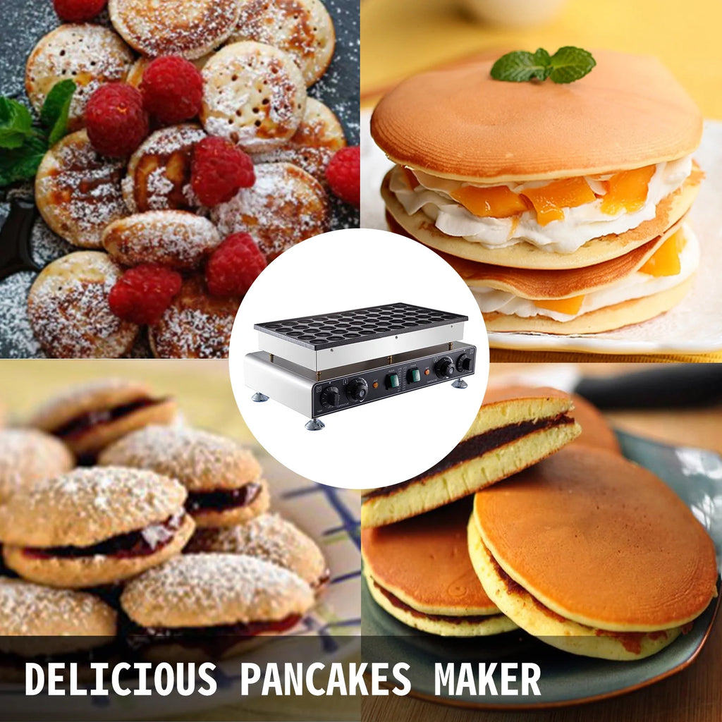 50PCS 1700W Commercial Electric Nonstick Waffle Maker Machine 1.8 Inches 110V Mini Dutch Pancake Baker X1680
