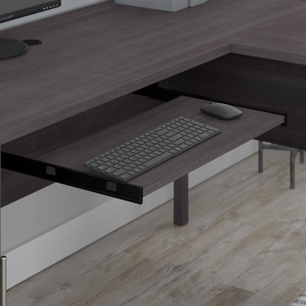 L Shaped Desk and Chair Set in Storm Gray E762693