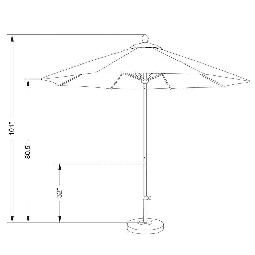 Bronze Granite Market Umbrella T704296