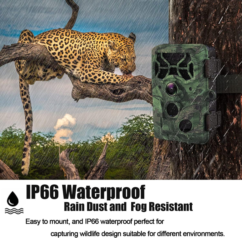 32MP 4K Night Vision Trail Camera with 32G Card & 8AA Batteries M99029