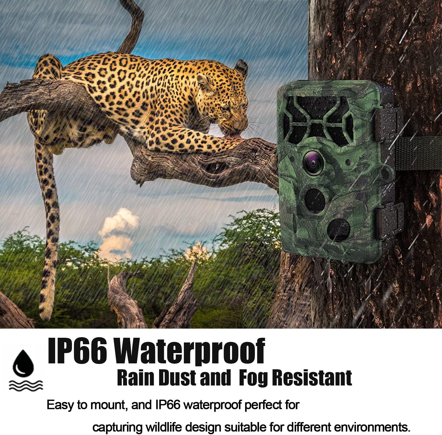 32MP 4K Night Vision Trail Camera with 32G Card & 8AA Batteries M99029