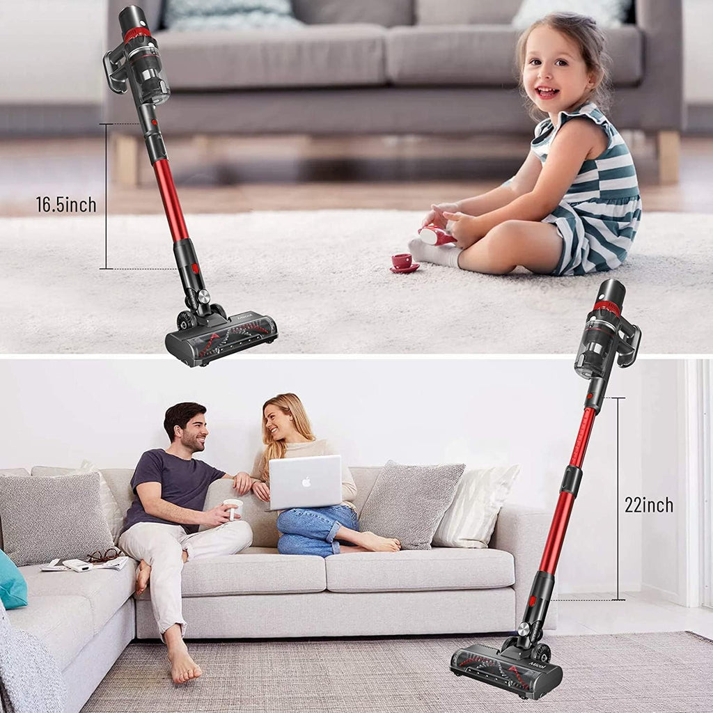 Cordless Vacuum Cleaner, 350W Brushless Motor Stick Vacuum, 45 Minutes Runtime Detachable Battery, 4 in 1 Handheld Lightweight Vacuum F88550