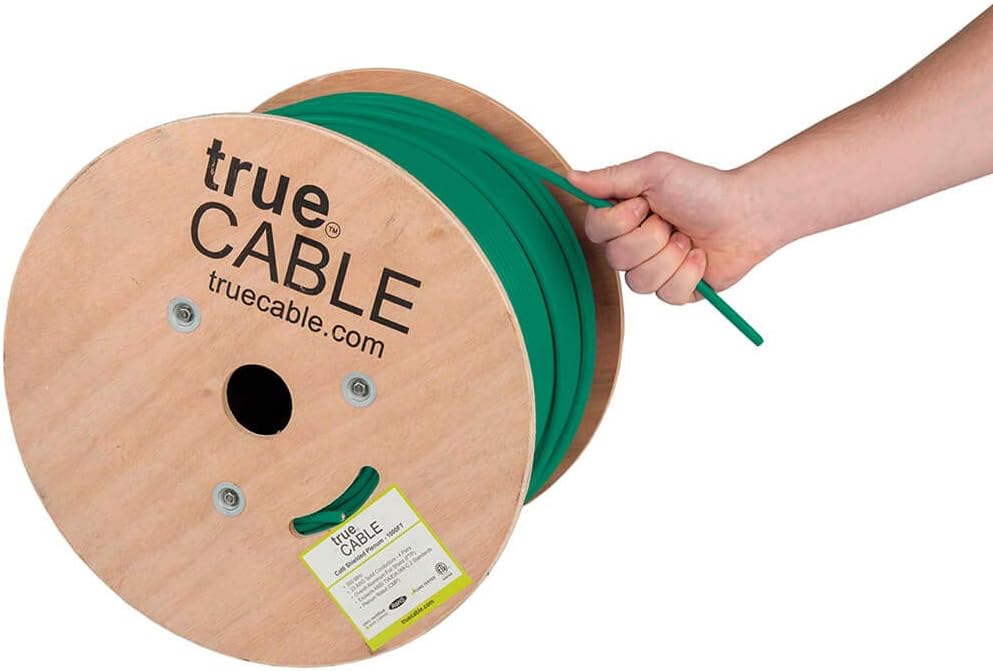 1000ft White 23AWG Solid Bare Copper Bulk Ethernet Cable C42135