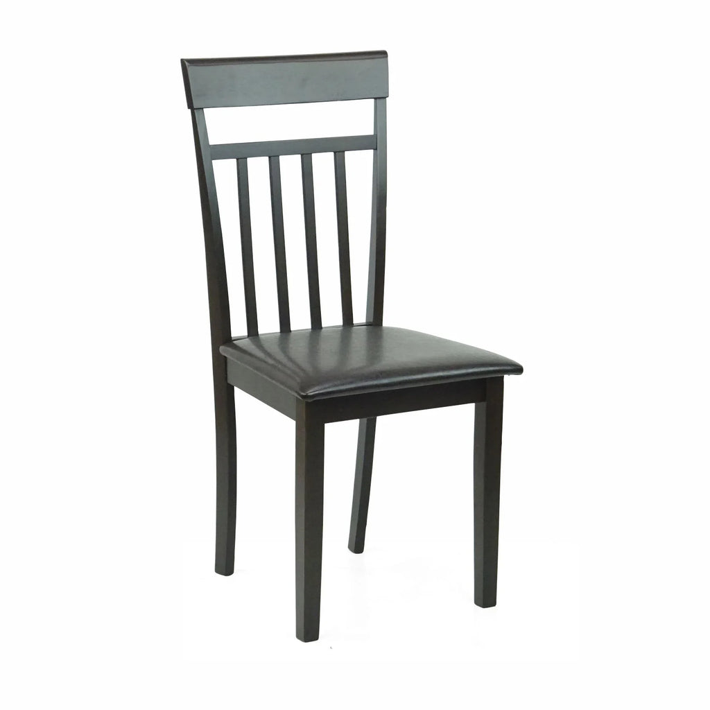 Espresso Rectangular Dining Table and 3 Wood Chairs and Stained Bench Y3134