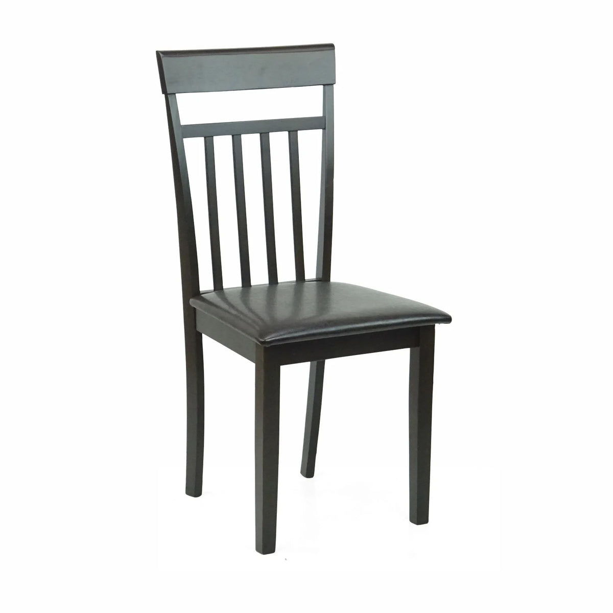 Espresso Rectangular Dining Table and 3 Wood Chairs and Stained Bench Y3134