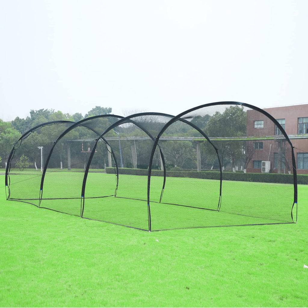 Baseball Batting Cage Net with Frame, 29.5 x 13 x 9 ft P929